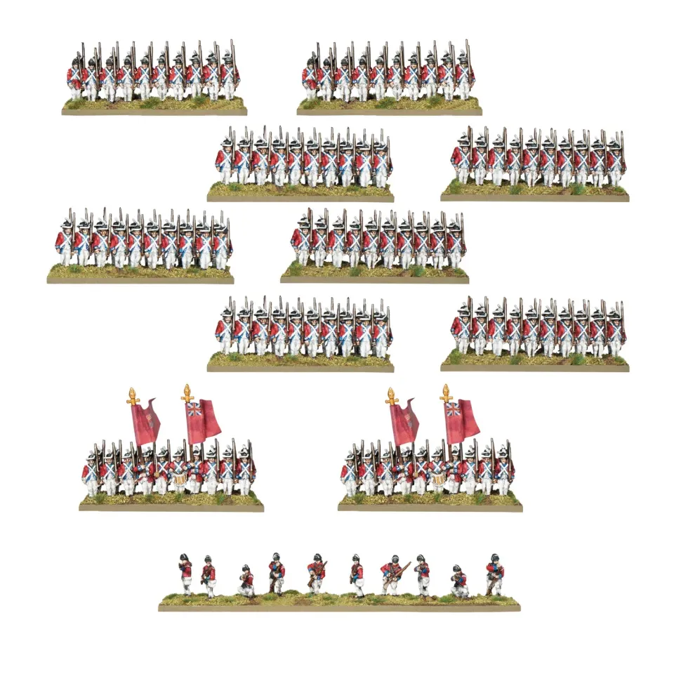 Black Powder Epic Battles Revolution! British Foot Guard figurines 2 régiments