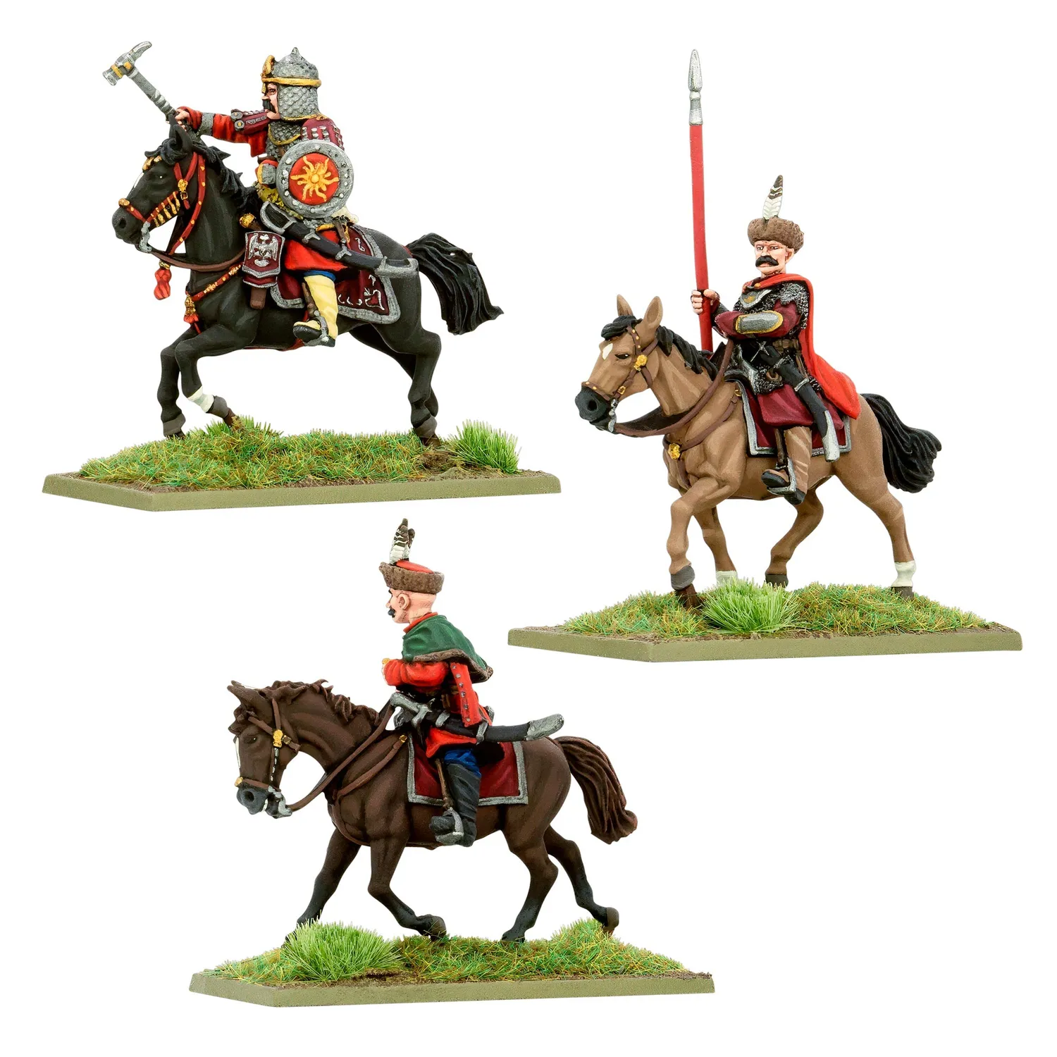 Warlord Games Pancerni heavy cavalry command figurines métal polonaises