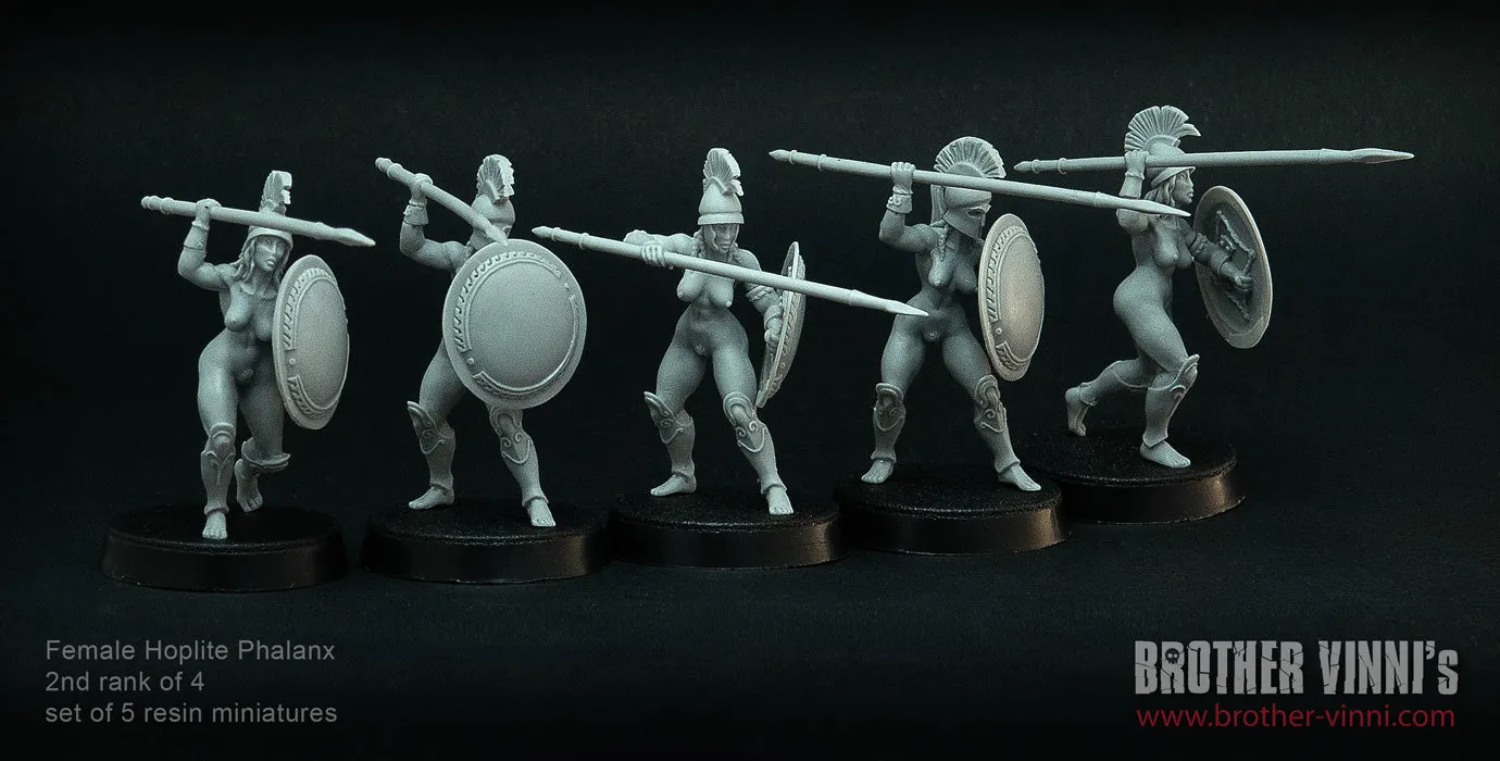 Brother Vinni Female Hoplites 2/4 figurines résine 28mm x5