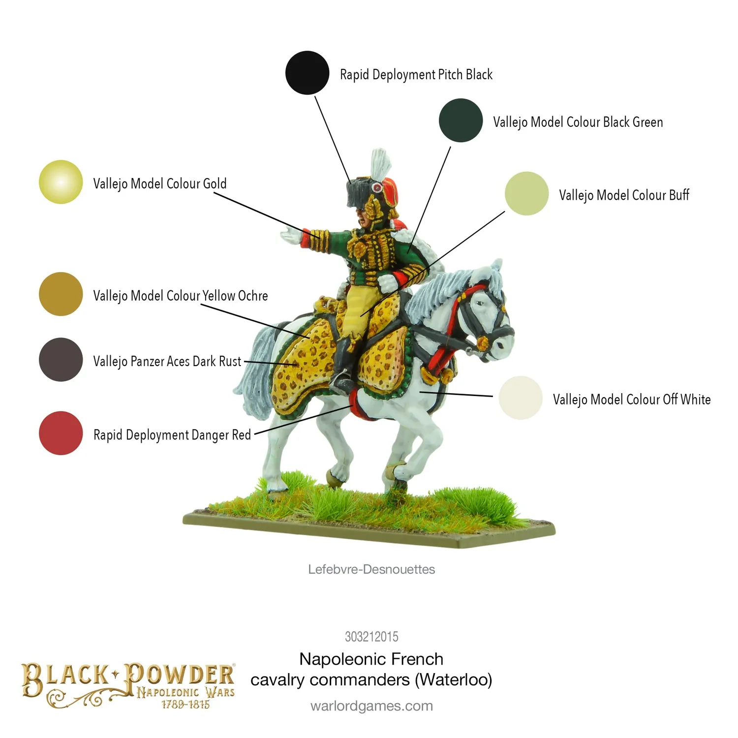 Bolt Action Black Powder Napoleonic French cavalry commanders Waterloo figurines résine 28 mm