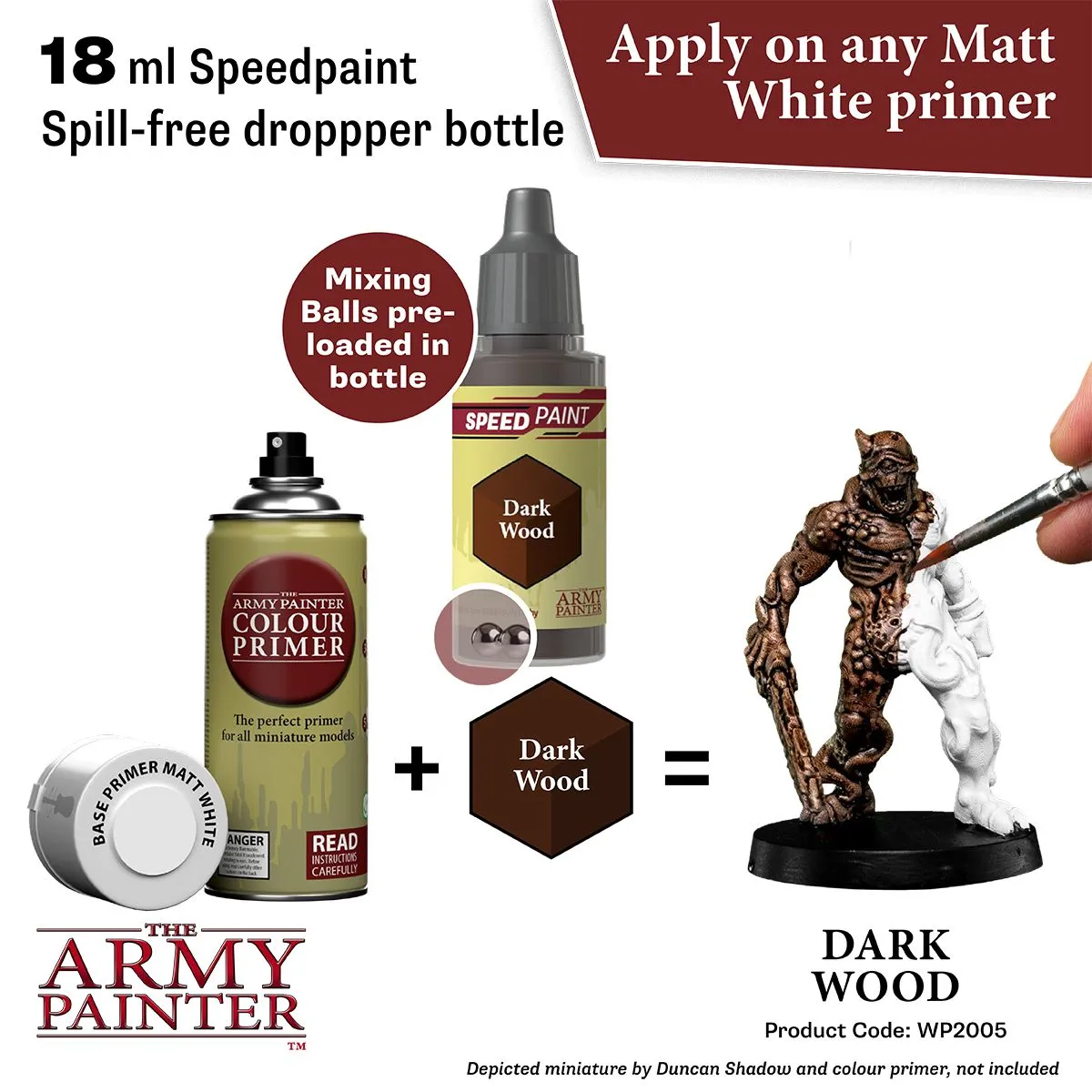 Bolt Action Speedpaint Dark Wood peinture marron acrylique une couche