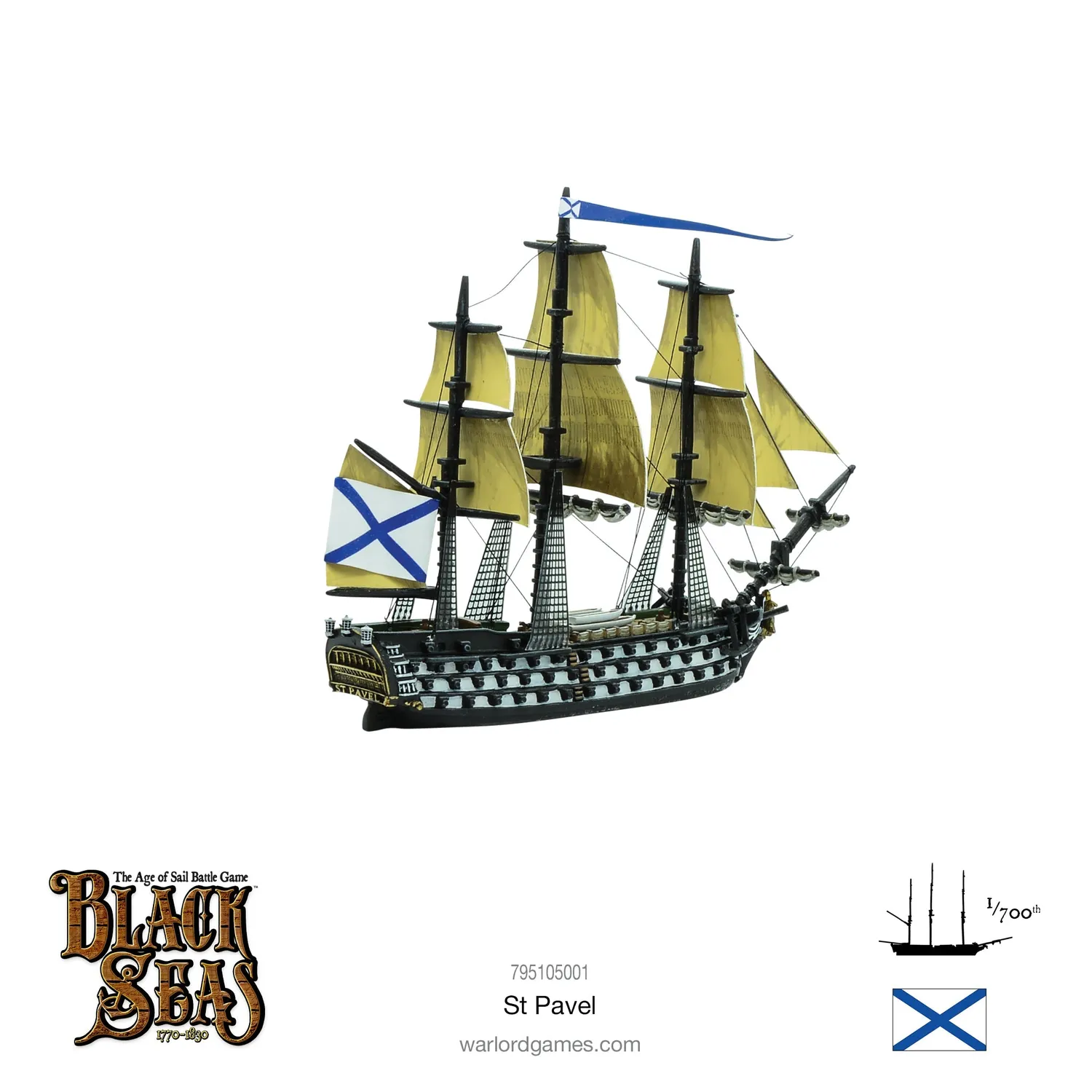 Warlord Games Black Seas St. Pavel vaisseau russe résine