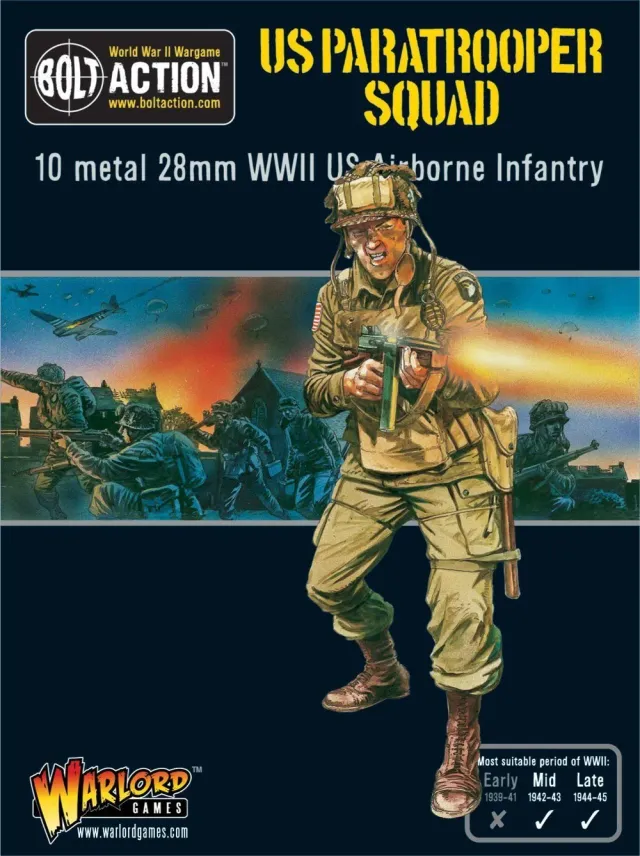 Warlord Games Bolt Action US Paratrooper Squad escouade 10 figurines