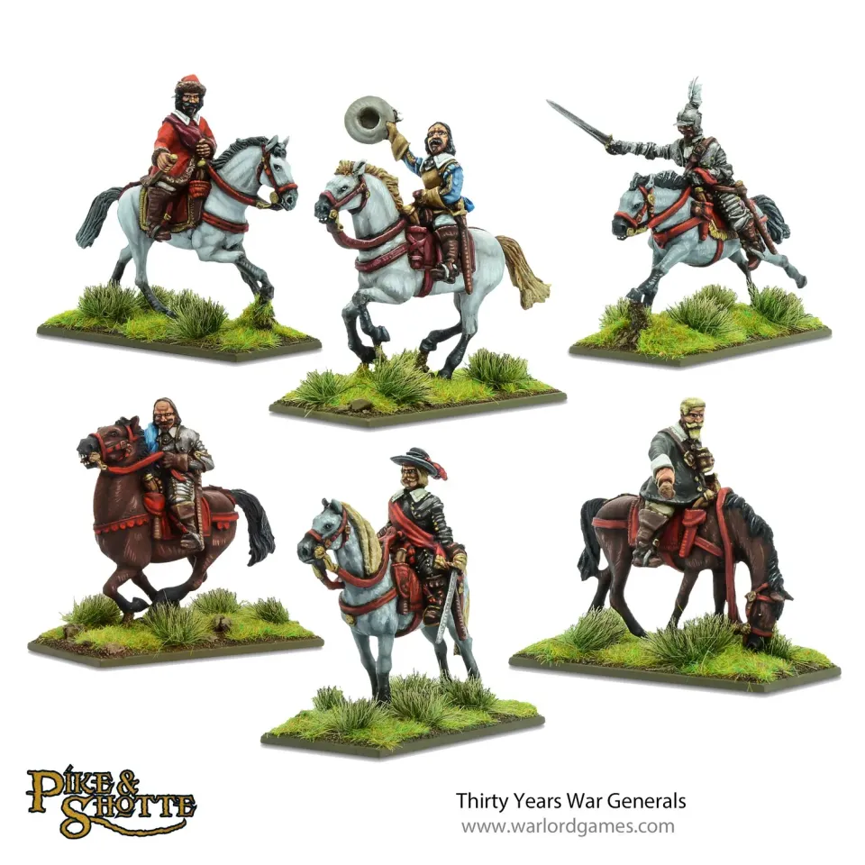 Bolt Action Pike & Shotte Thirty Years War Generals figurines métal x6