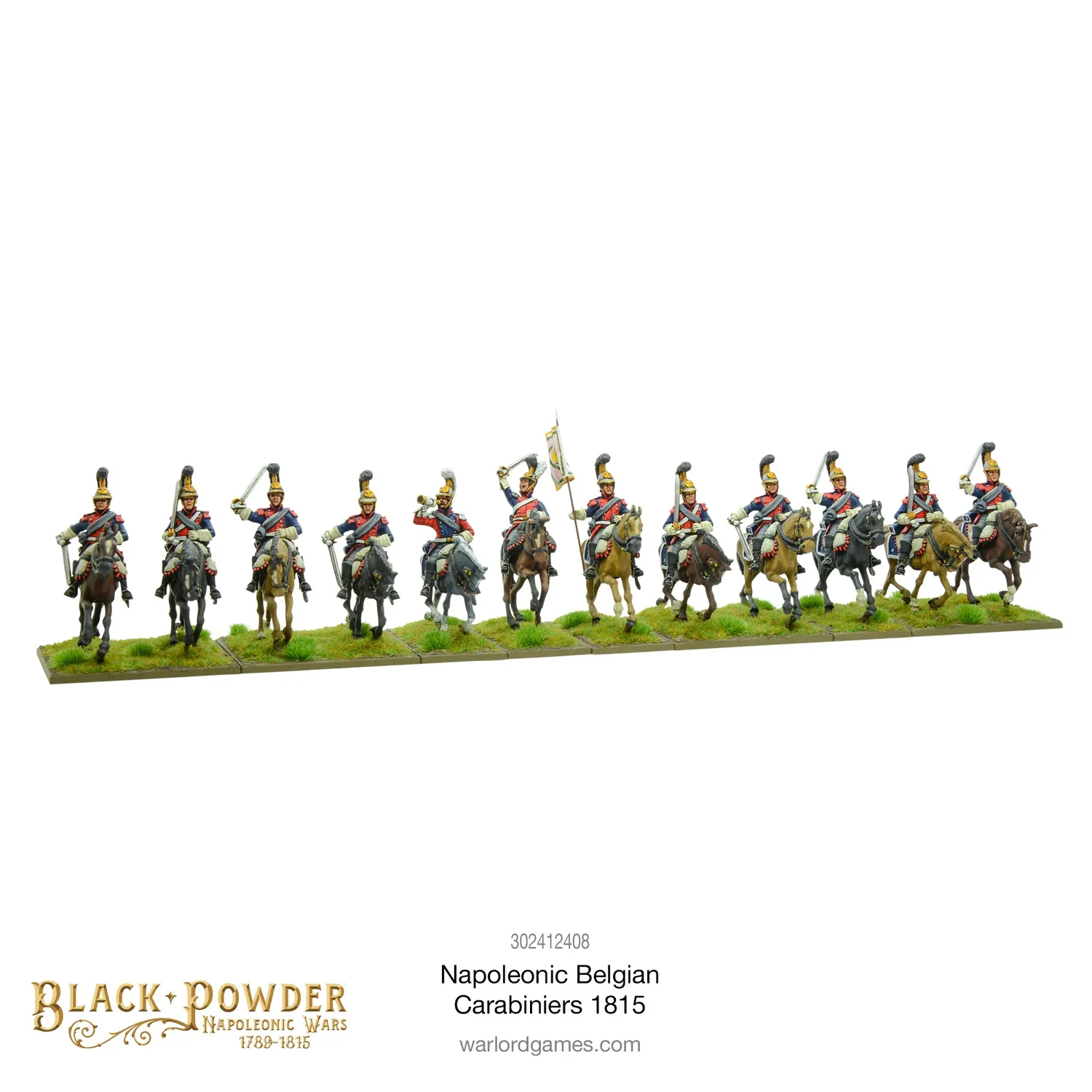 Bolt Action Carabiniers belges 1815 figurines cavalerie x12