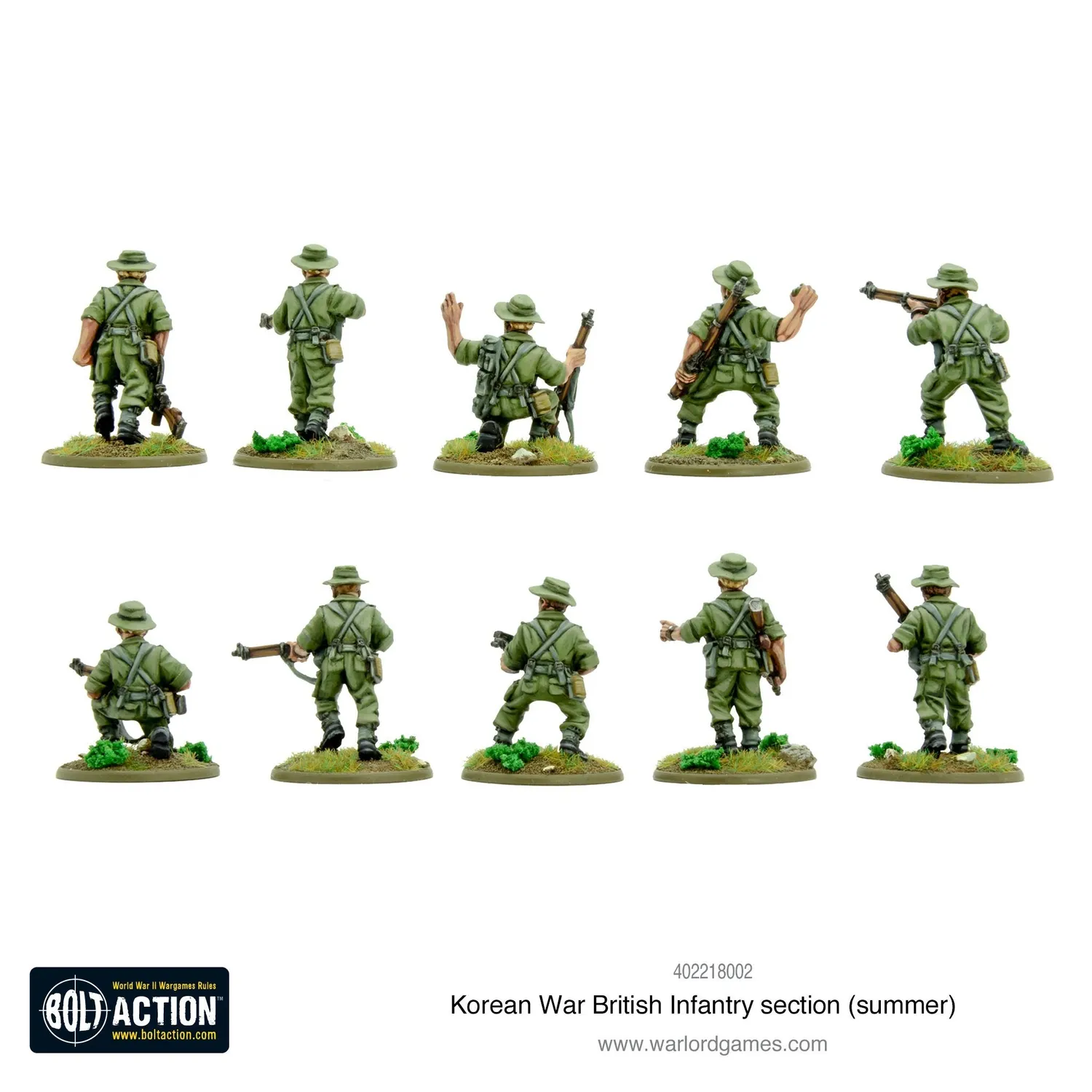 Bolt Action Korean War British Infantry section summer boîte 10 figurines