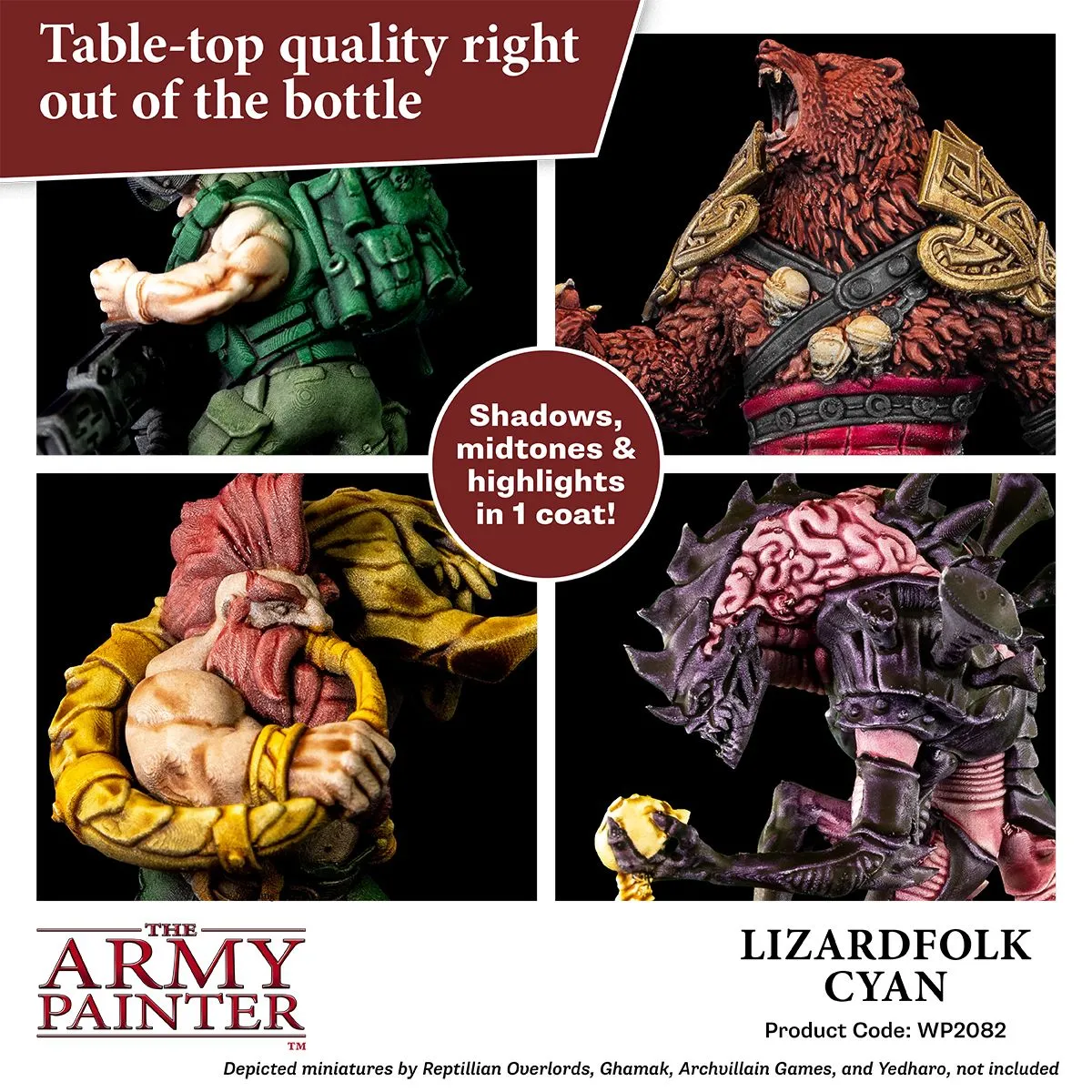 Army Painter Speedpaint Lizardfolk Cyan peinture contrast cyan 18ml
