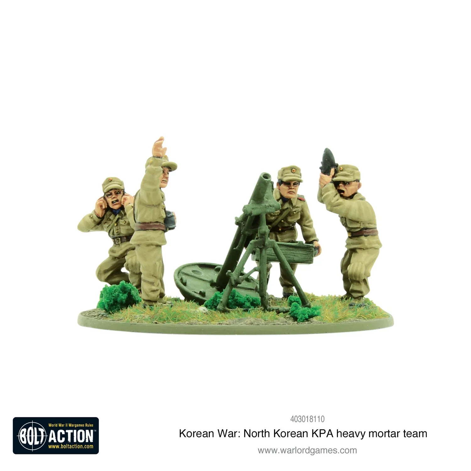 Bolt Action Korean War North Korean KPA heavy mortar team mortier métal