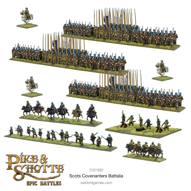 Bolt Action Pike & Shotte Epic Battles Scots Covenanters Battalia armée plastique