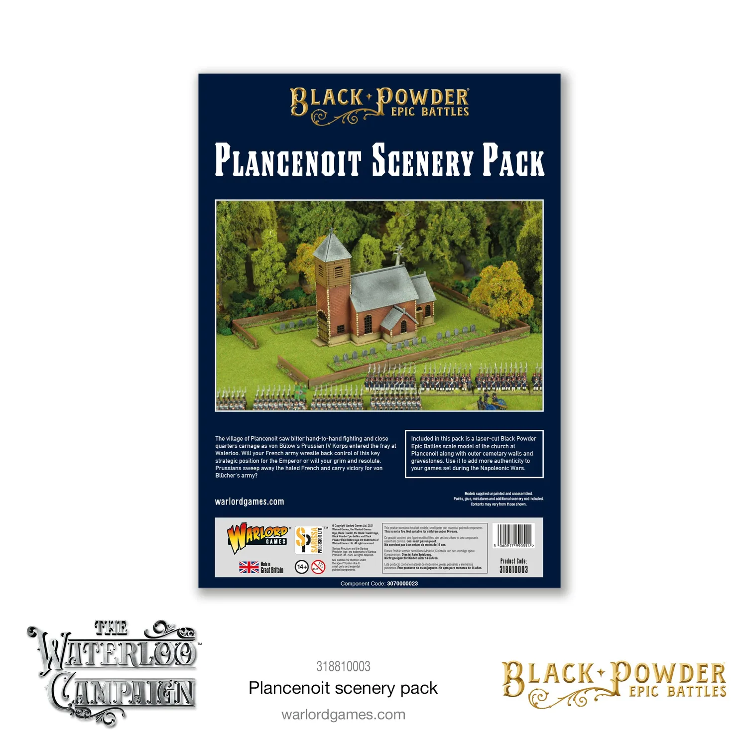 Bolt Action Black Powder Epic Battles Waterloo Plancenoit Scenery Pack décor MDF