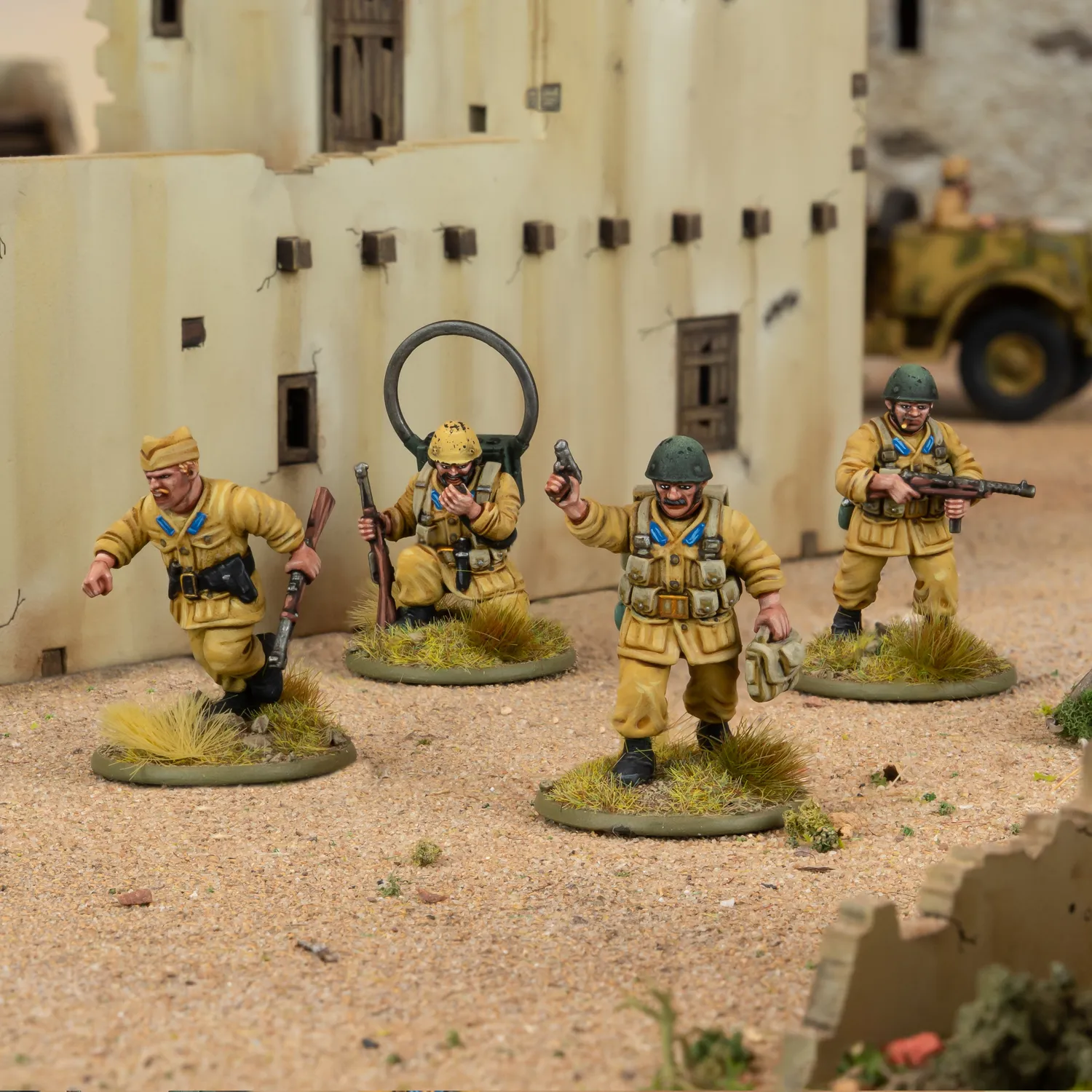 Bolt Action Italian Paracadutisti HQ figurines résine état-major italien