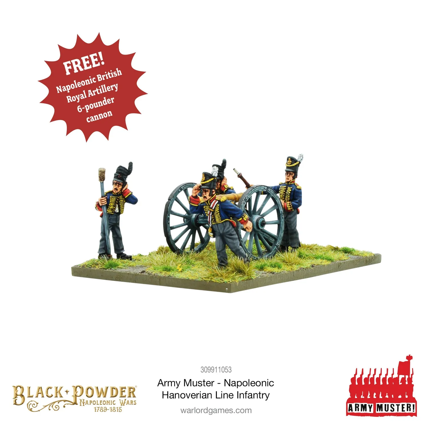Black Powder Army Muster Hanoverian Line Infantry brigade plastique