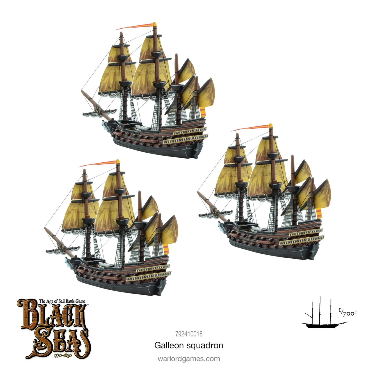 Bolt Action Black Seas Galleon squadron escadron de 3 navires résine métal