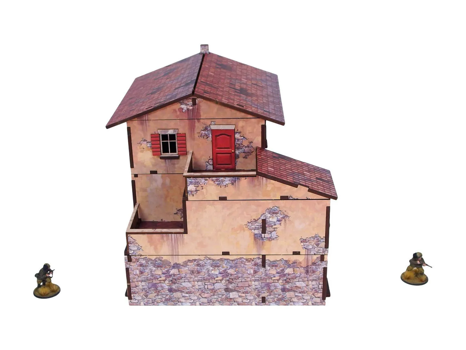 Bolt Action Large House (1) décor prépeint 28mm Italie