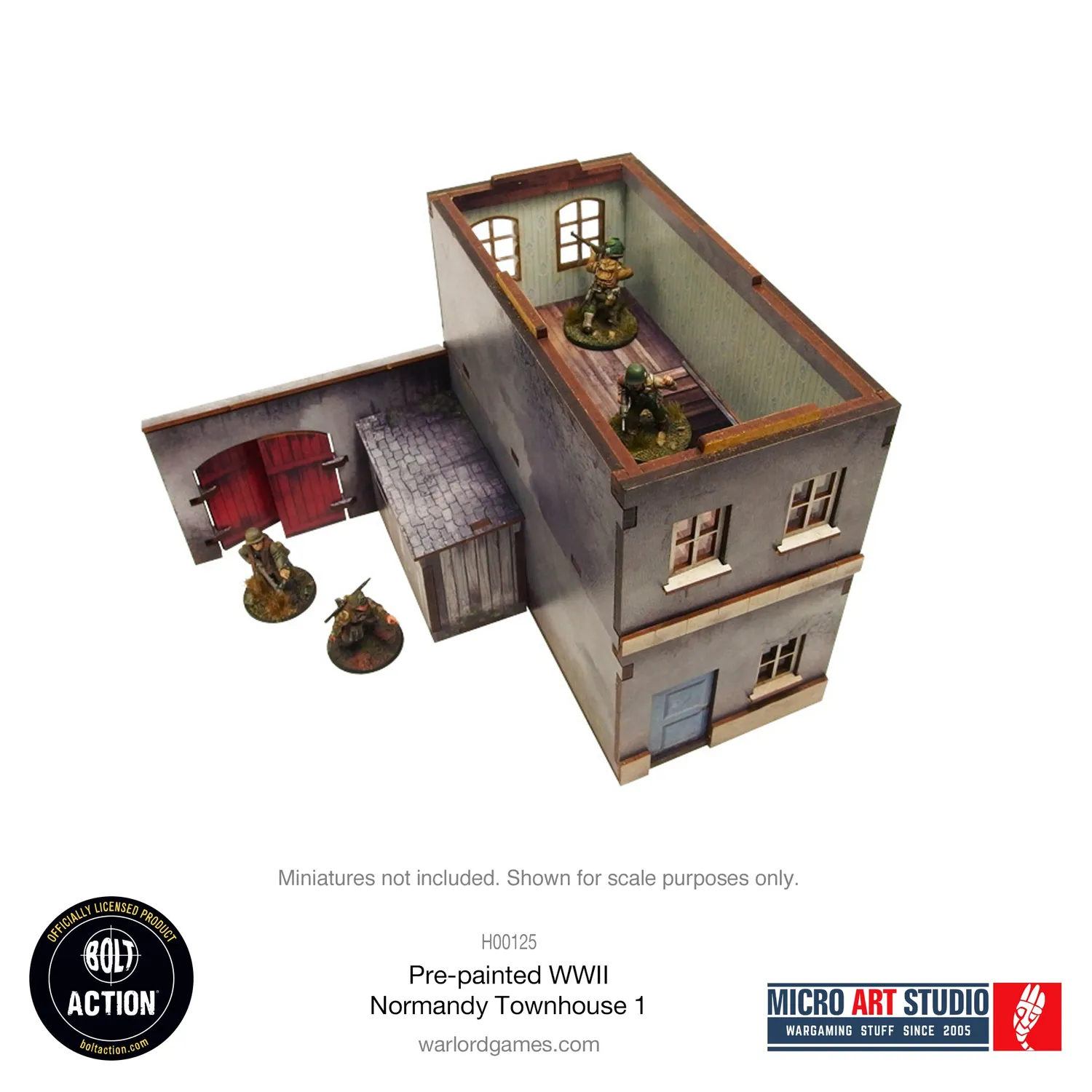 Bolt Action Pre-painted WW2 Normandy Townhouse 1 bâtiment prépeint 28-30 mm