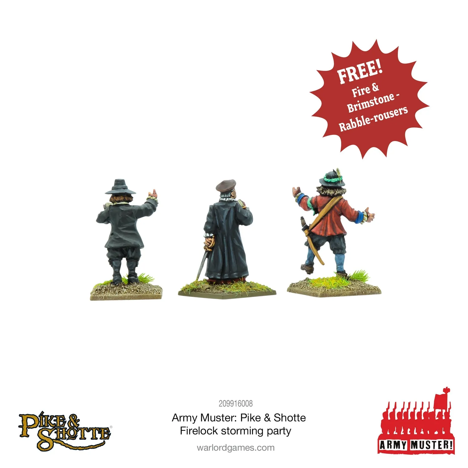 Bolt Action Pike & Shotte Army Muster Firelock Storming Party infanterie