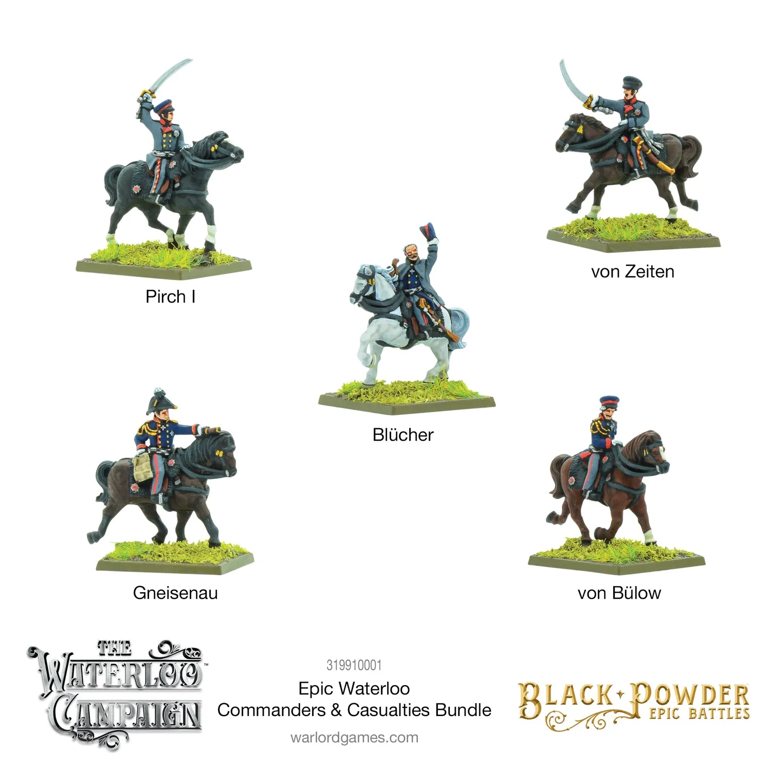 Bolt Action Epic Waterloo Commanders & Casualties Bundle figurines