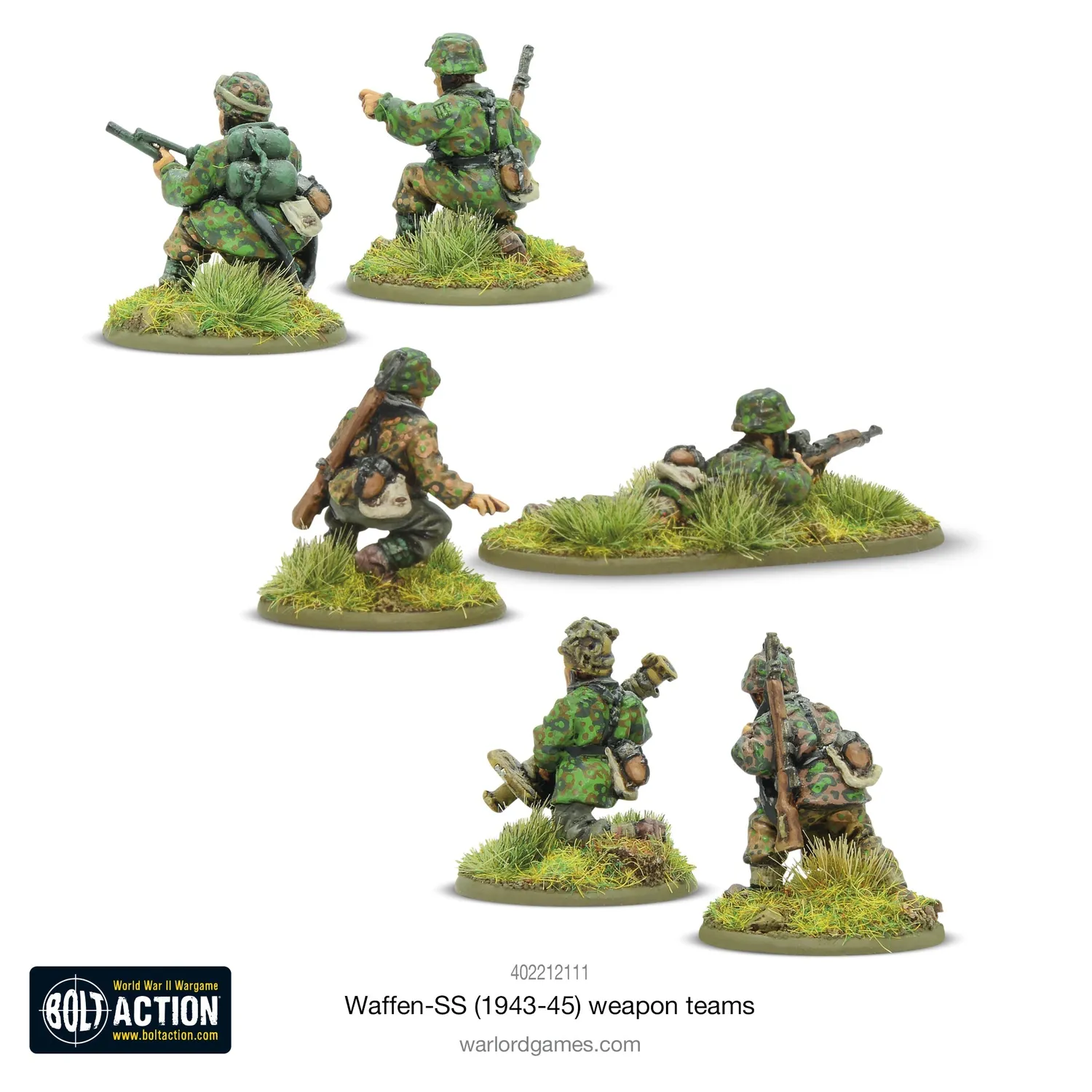 Bolt Action Waffen-SS 1943-45 équipes armes boîte résine