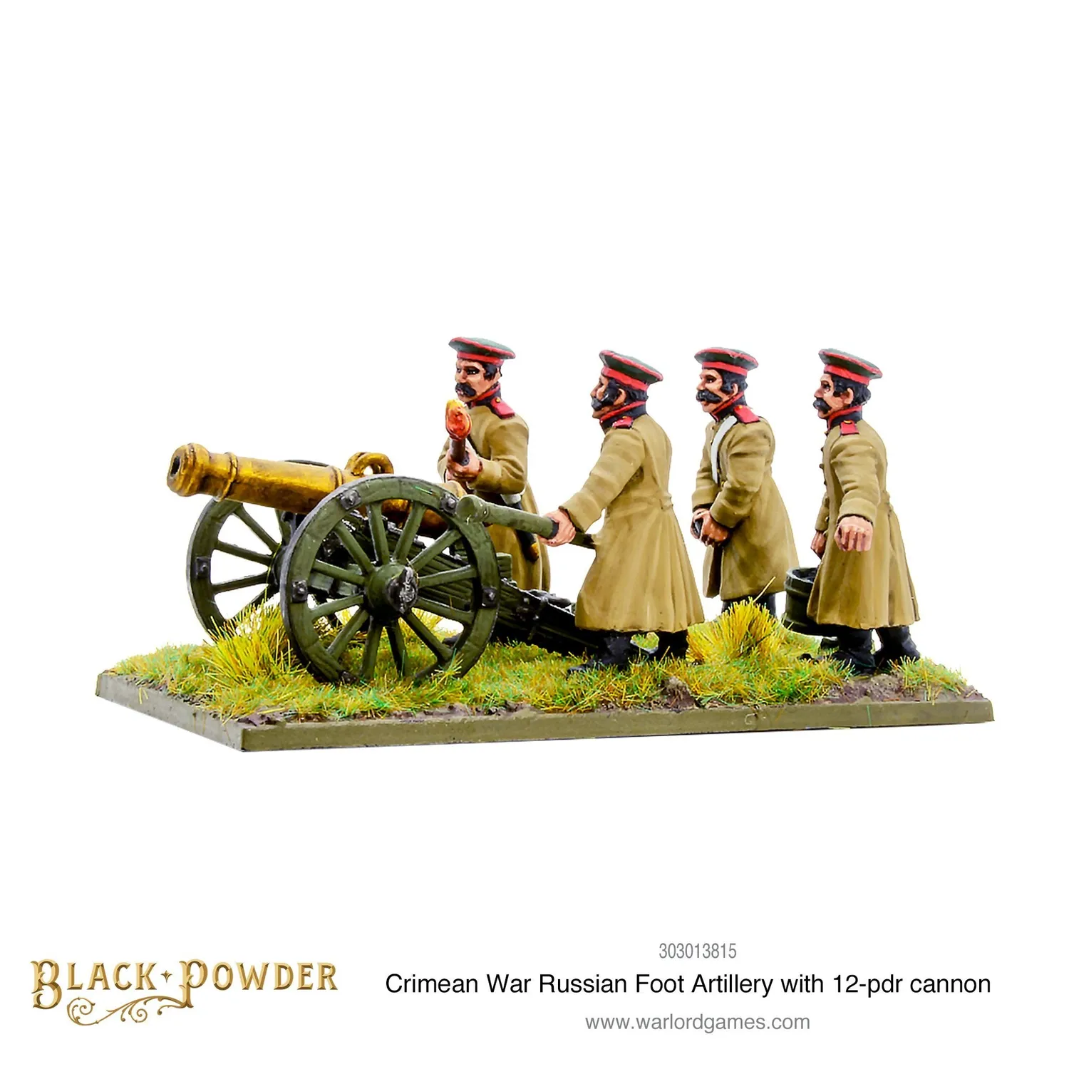 Warlord Games Crimean War Russian foot artillery with 12-pdr cannon figurine métal