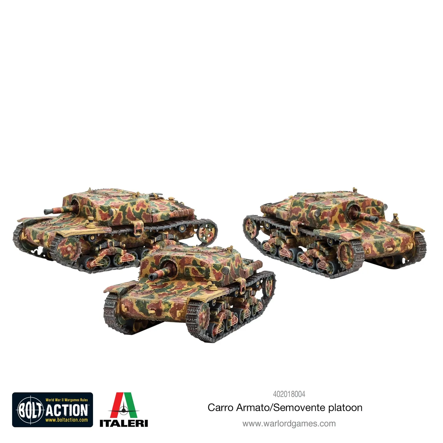 Bolt Action Carro Armato M13 Platoon kit de chars italien 3 pièces
