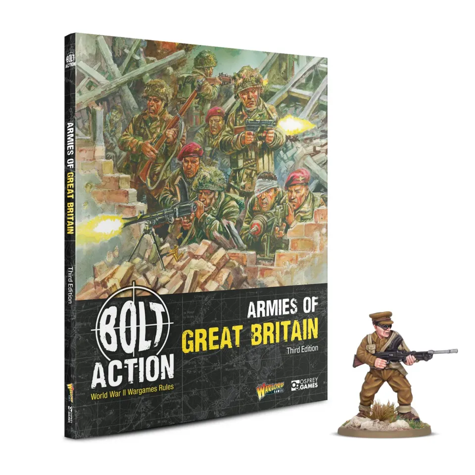 Bolt Action Armies of Great Britain livre + figurine Brunt