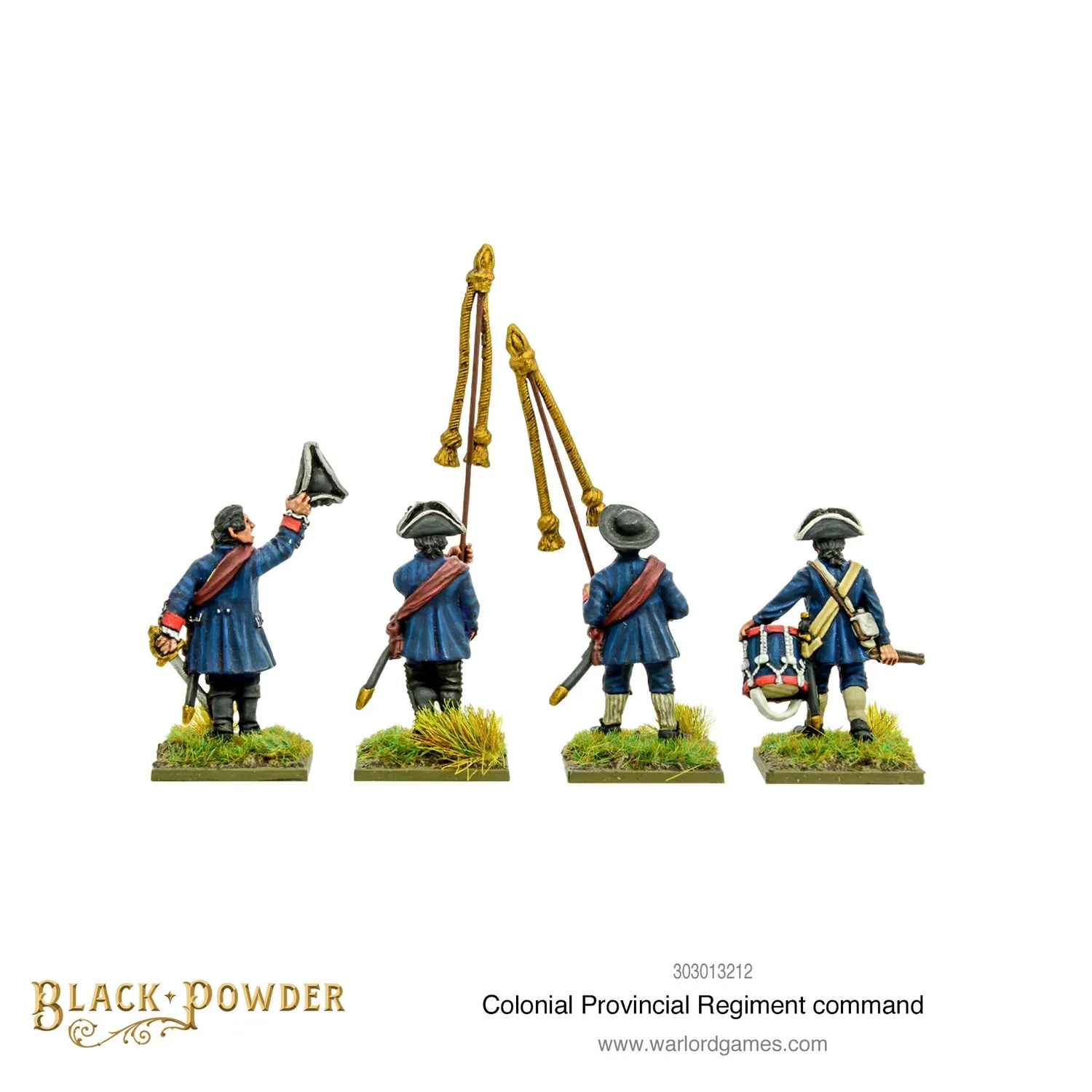 Bolt Action Colonial Provincial Regiment command métal 4 figurines