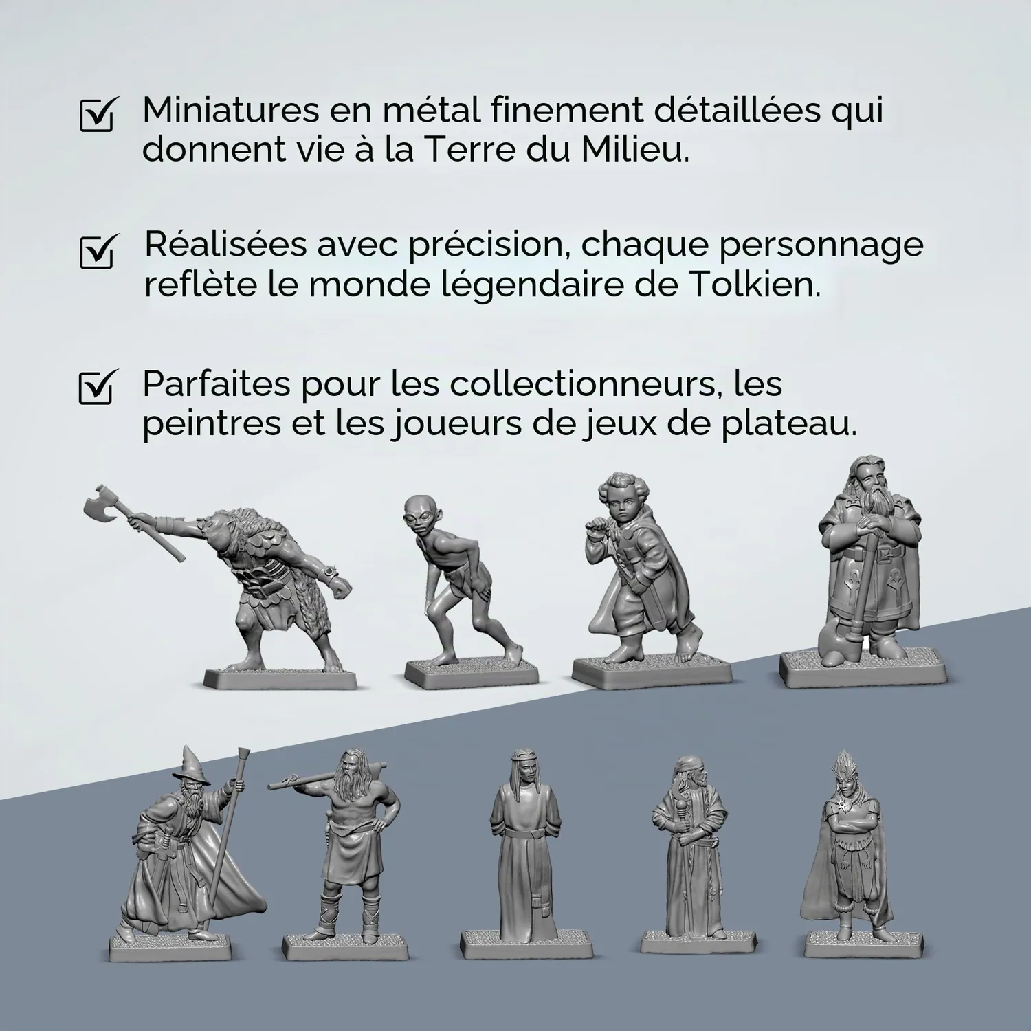 Prince August The Hobbit Box Set figurines métal 32 mm 9 pièces apprêtées