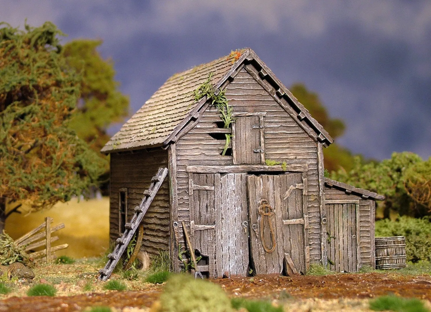Bolt Action Terrain Ramshackle Barn grange en plastique