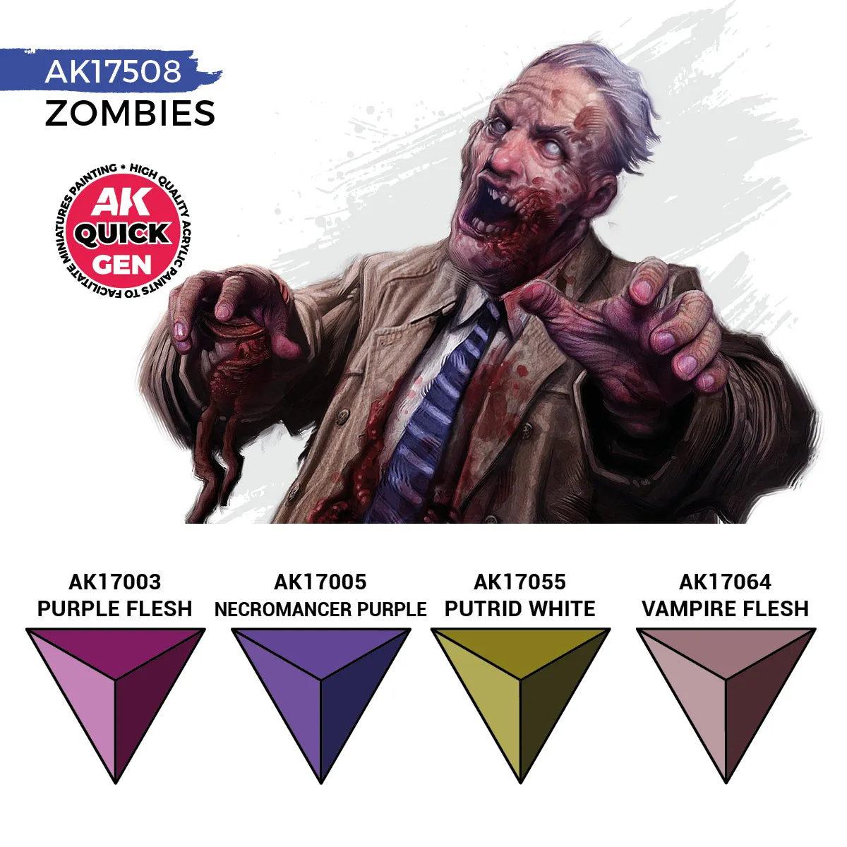Bolt Action Quick Gen Zombies set de peintures acryliques