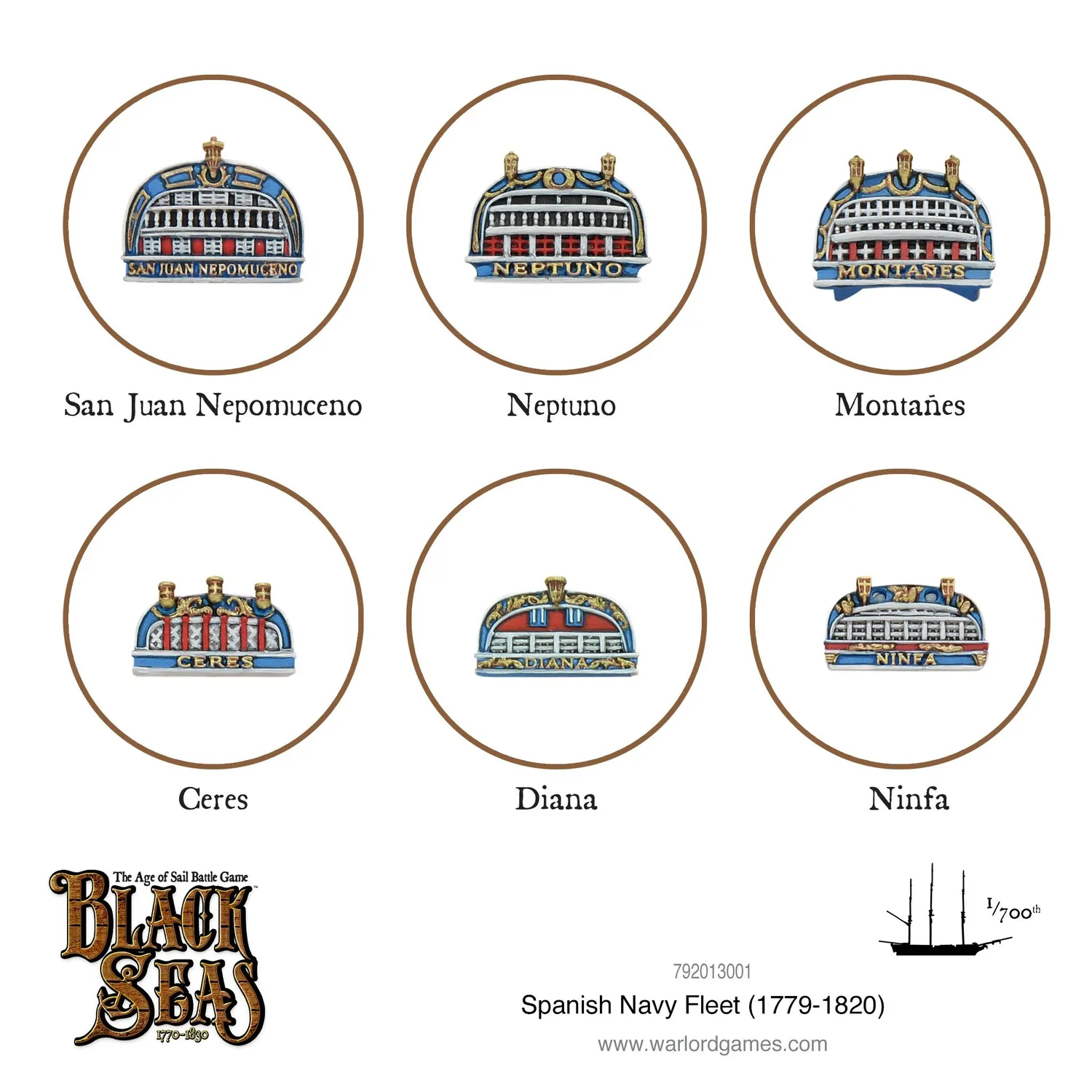 Warlord Games Black Seas Spanish Navy Fleet coffret flotte voile