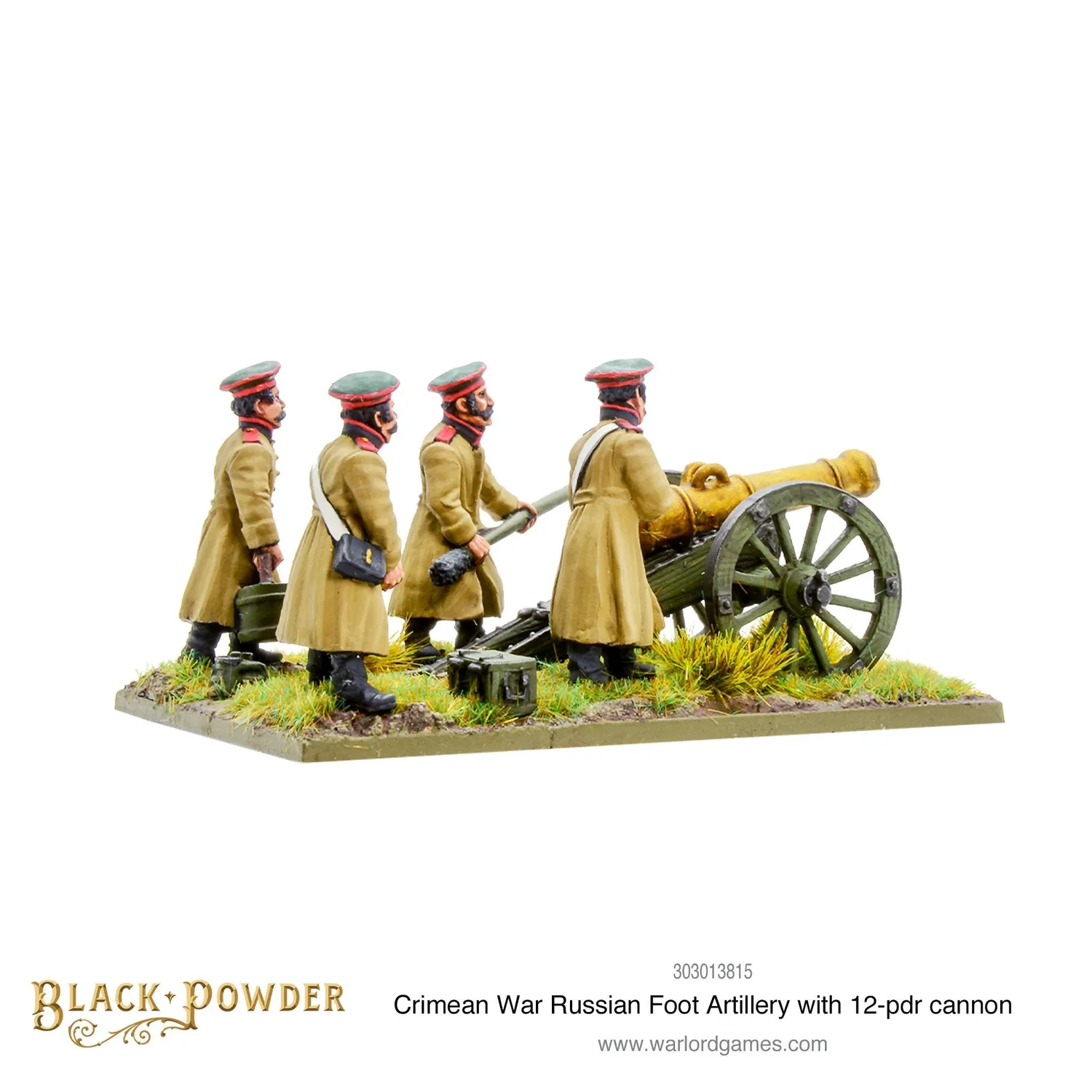 Warlord Games Crimean War Russian foot artillery with 12-pdr cannon figurine métal
