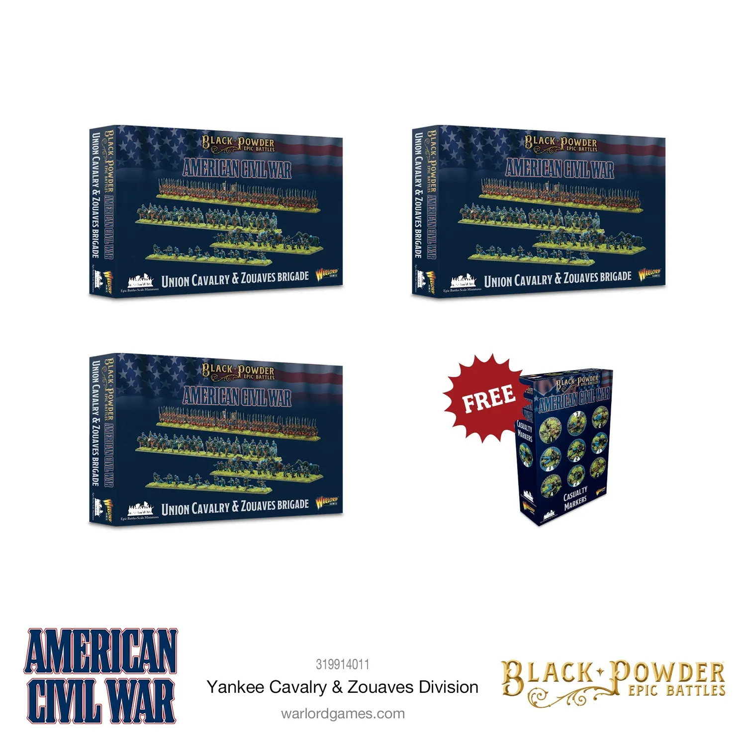 Warlord Games Black Powder Epic Yankee Cavalry Zouaves figurines