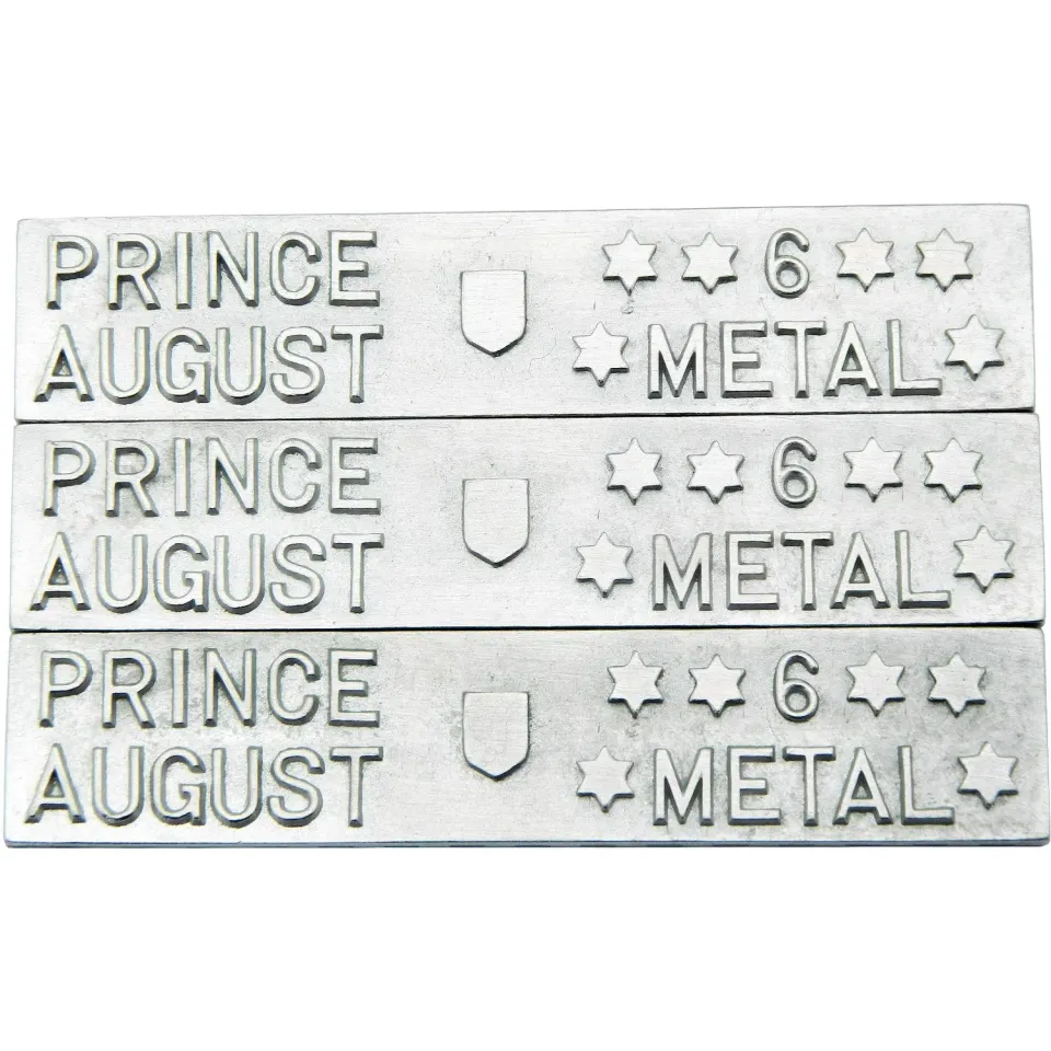 Prince August PA2084 métal de moulage 3 barres argenté