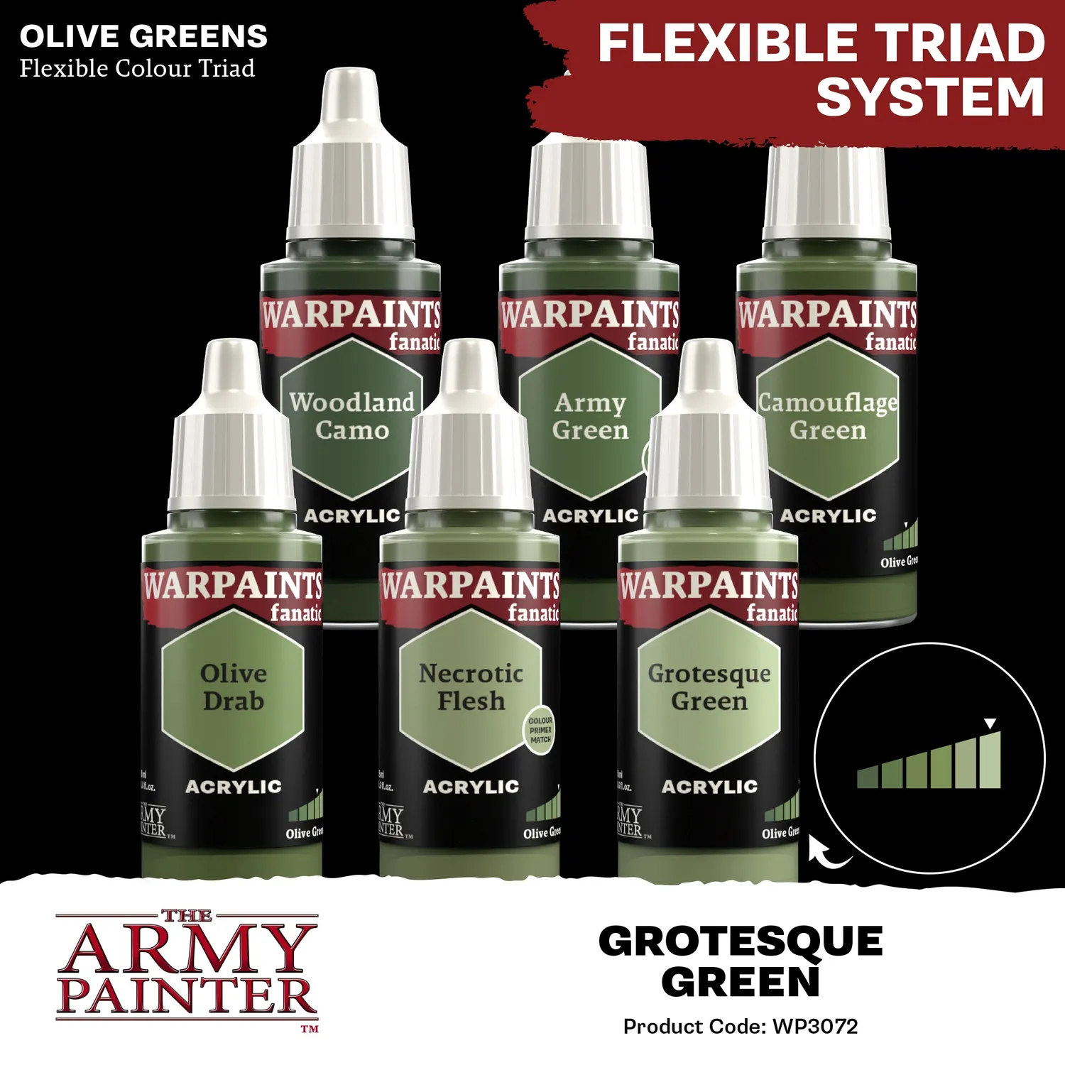 The Army Painter Warpaints Fanatic Grotesque Green peinture acrylique 18 ml verte
