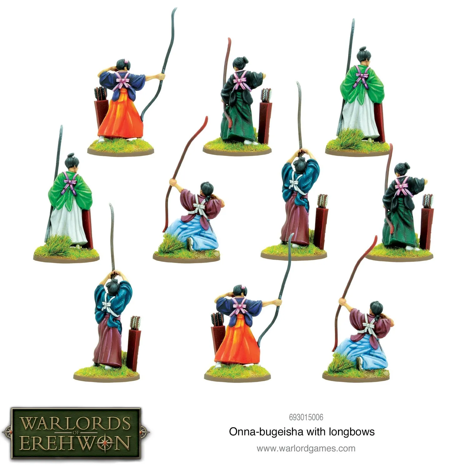 Warlords of Erehwon Onna-bugeisha arcs longs métal x10