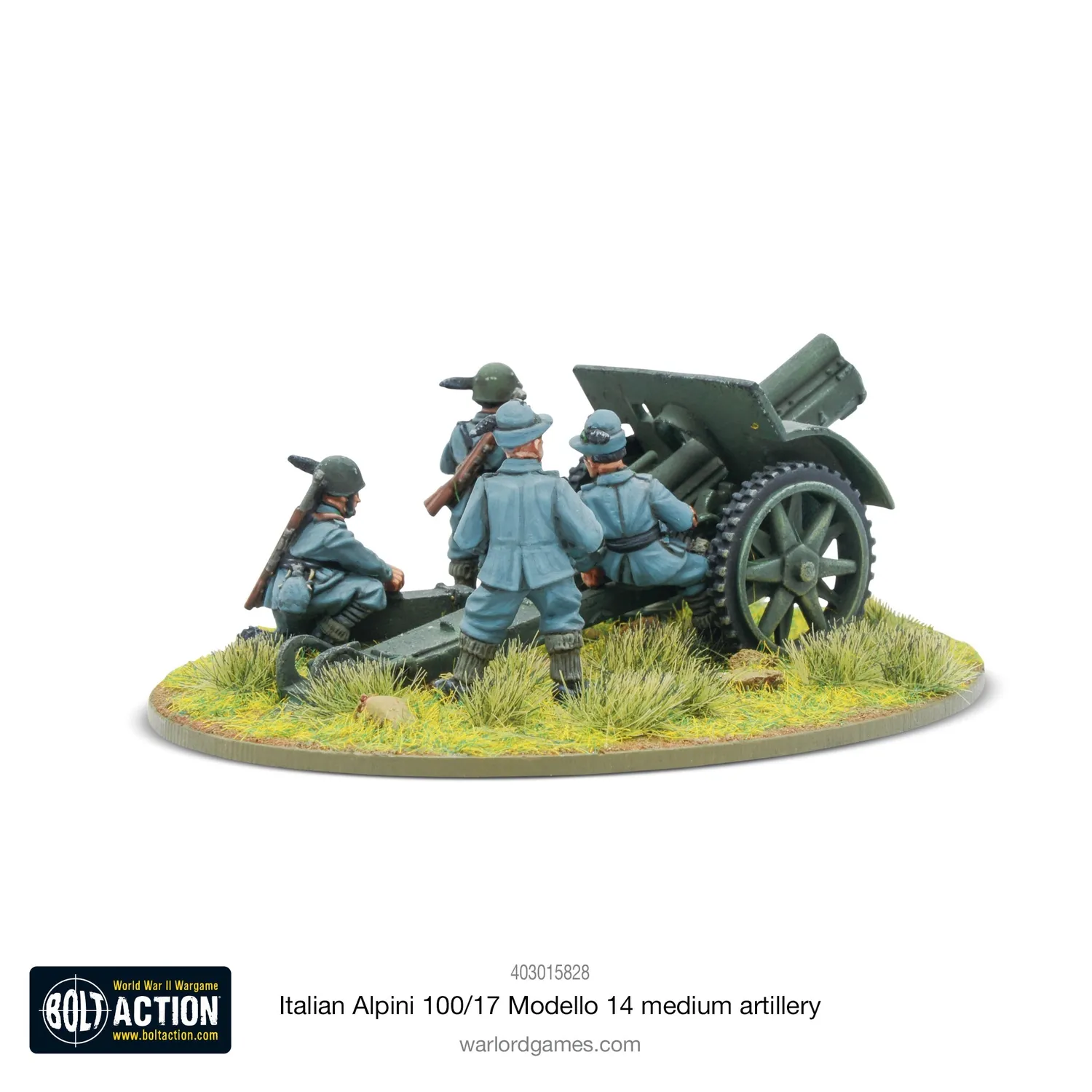 Bolt Action Italian Alpini 100/17 Modello 14 canon d’artillerie métal