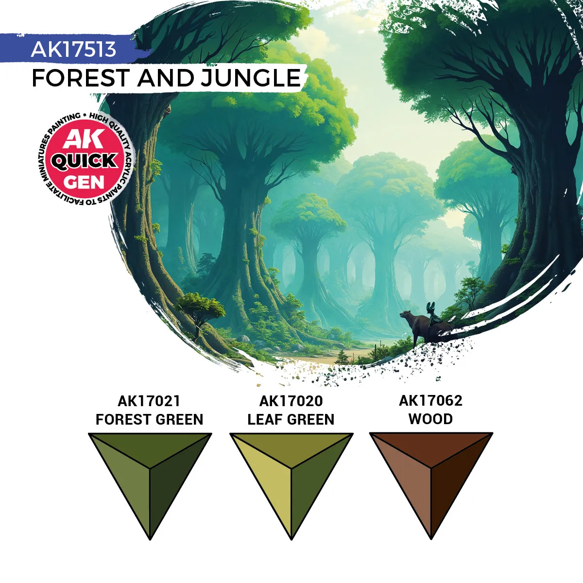 AK Interactive QUICK GEN Forest & Jungle set peintures acryliques végétation
