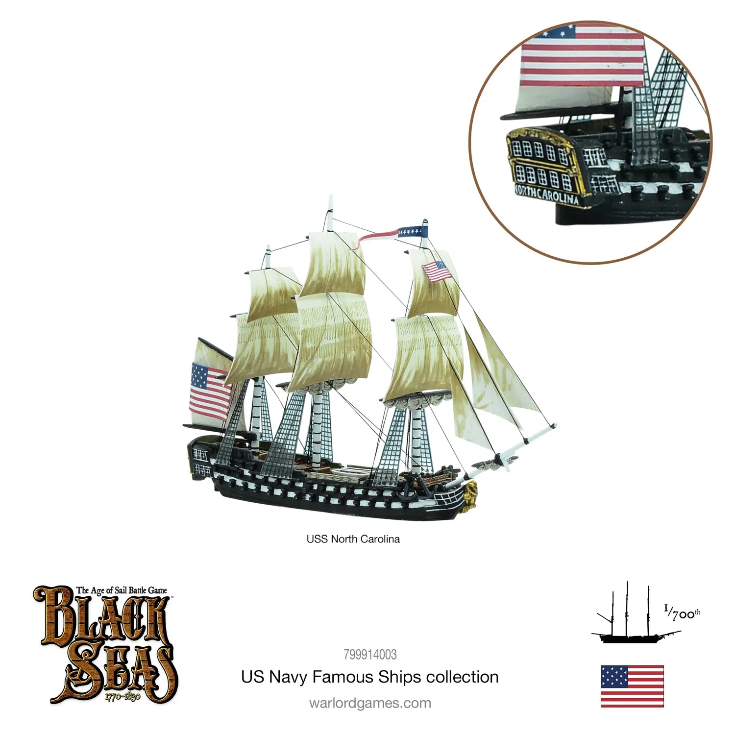 Bolt Action Black Seas United States Famous Ships Bundle navires US