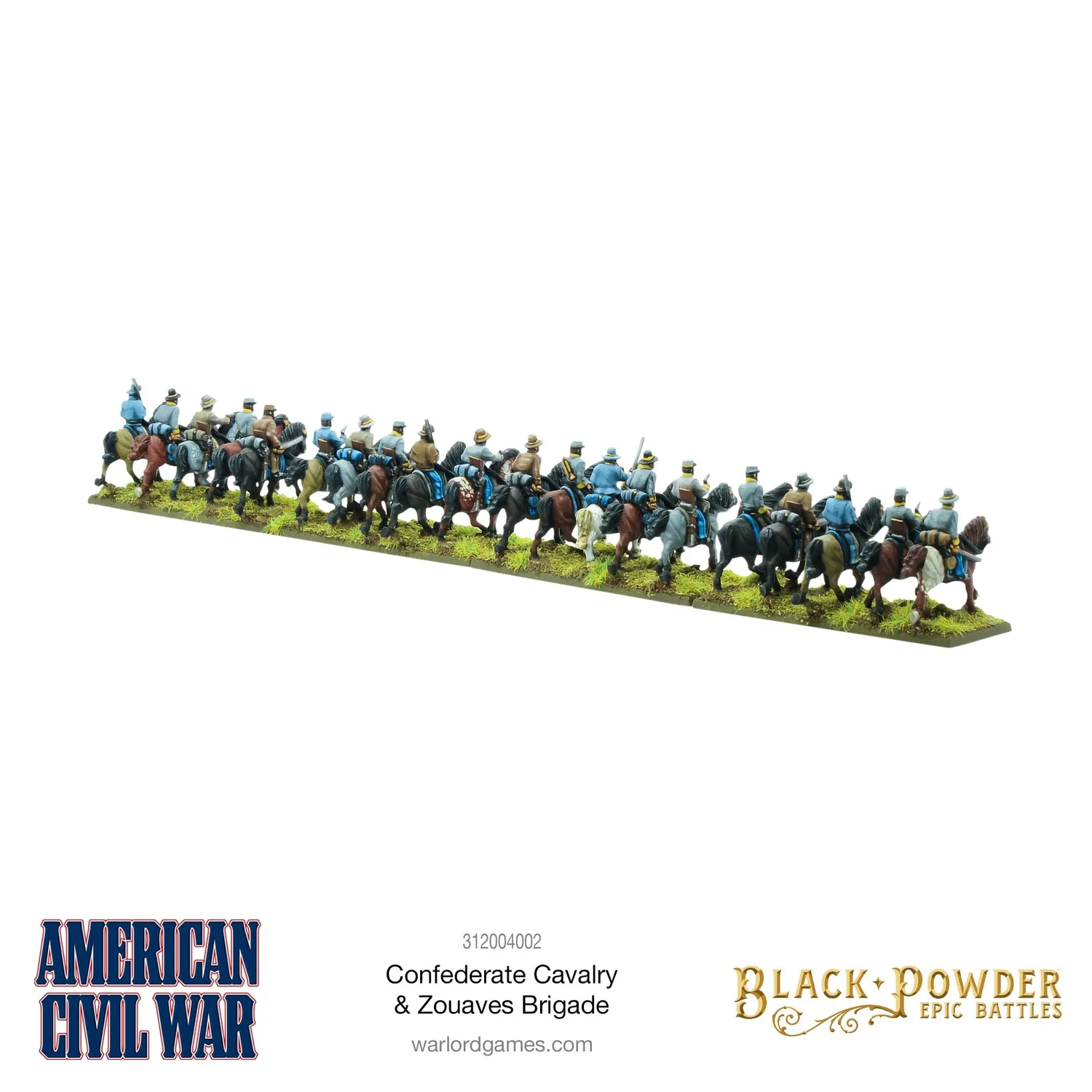 Bolt Action Black Powder Epic Battles American Civil War Confederate Cavalry & Zouaves Brigade figurines plastique