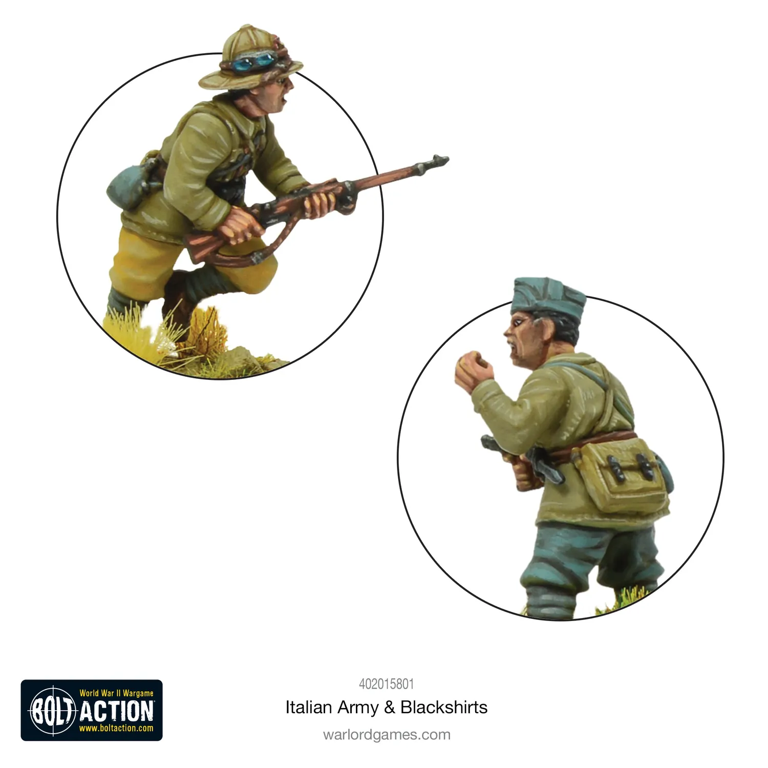 Bolt Action Italian Army & Blackshirts figurines plastique