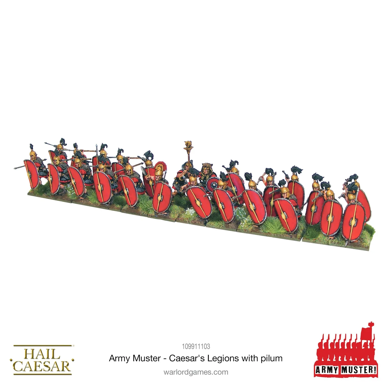 Bolt Action Hail Caesar Army Muster: Caesar's Legions With Pilum figurines 72 pièces plastique