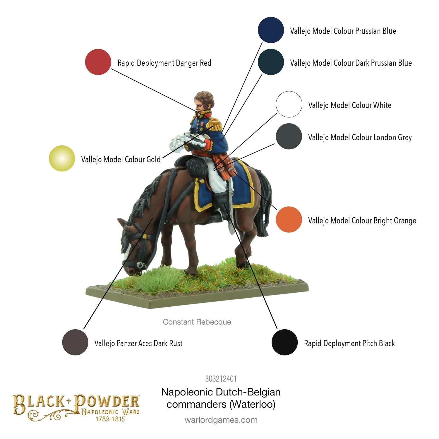 Bolt Action Black Powder Commandants Hollandais-Belges figurine