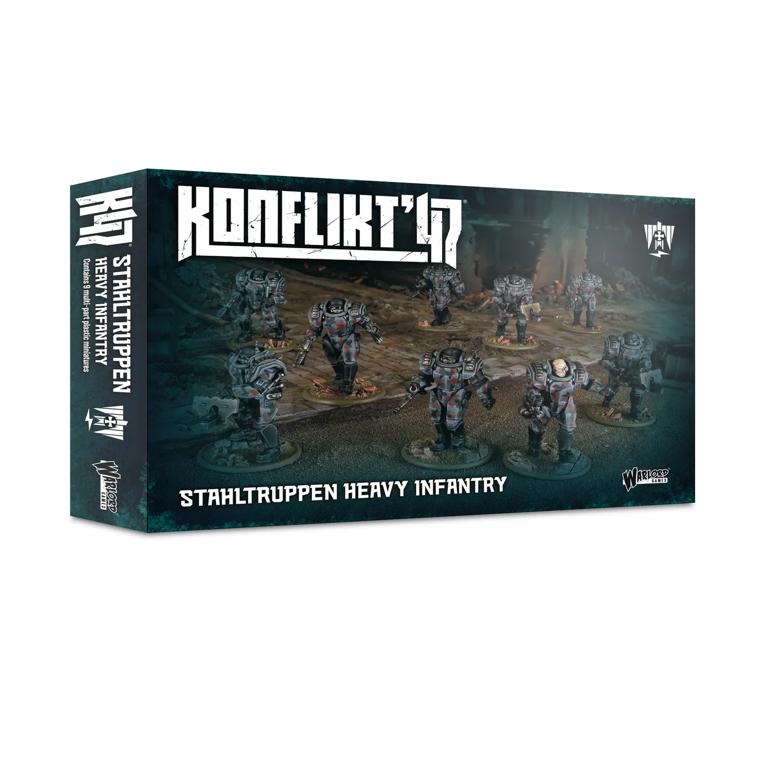 Bolt Action Konflikt ’47 Stahltruppen Heavy Infantry figurines plastique 9 soldats