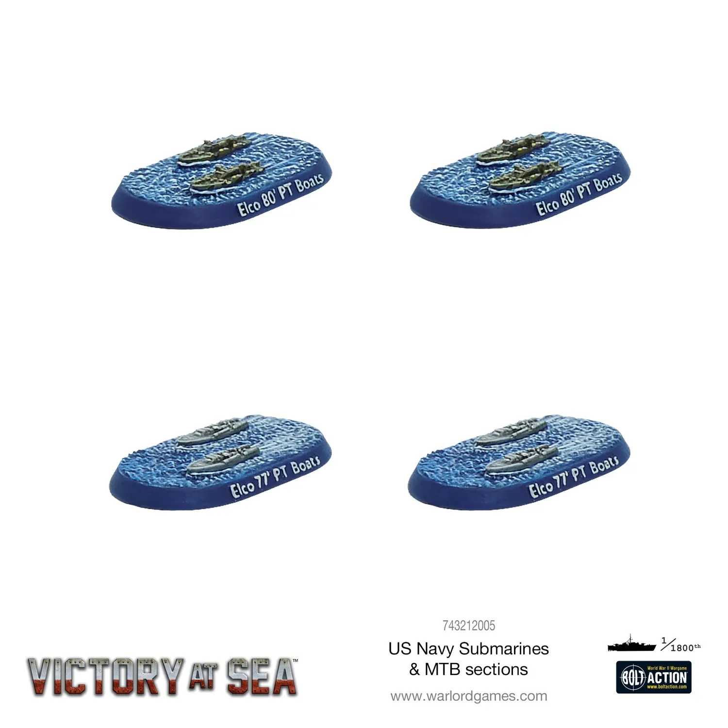 Bolt Action Victory at Sea US Navy Submarines MTB coffret navires