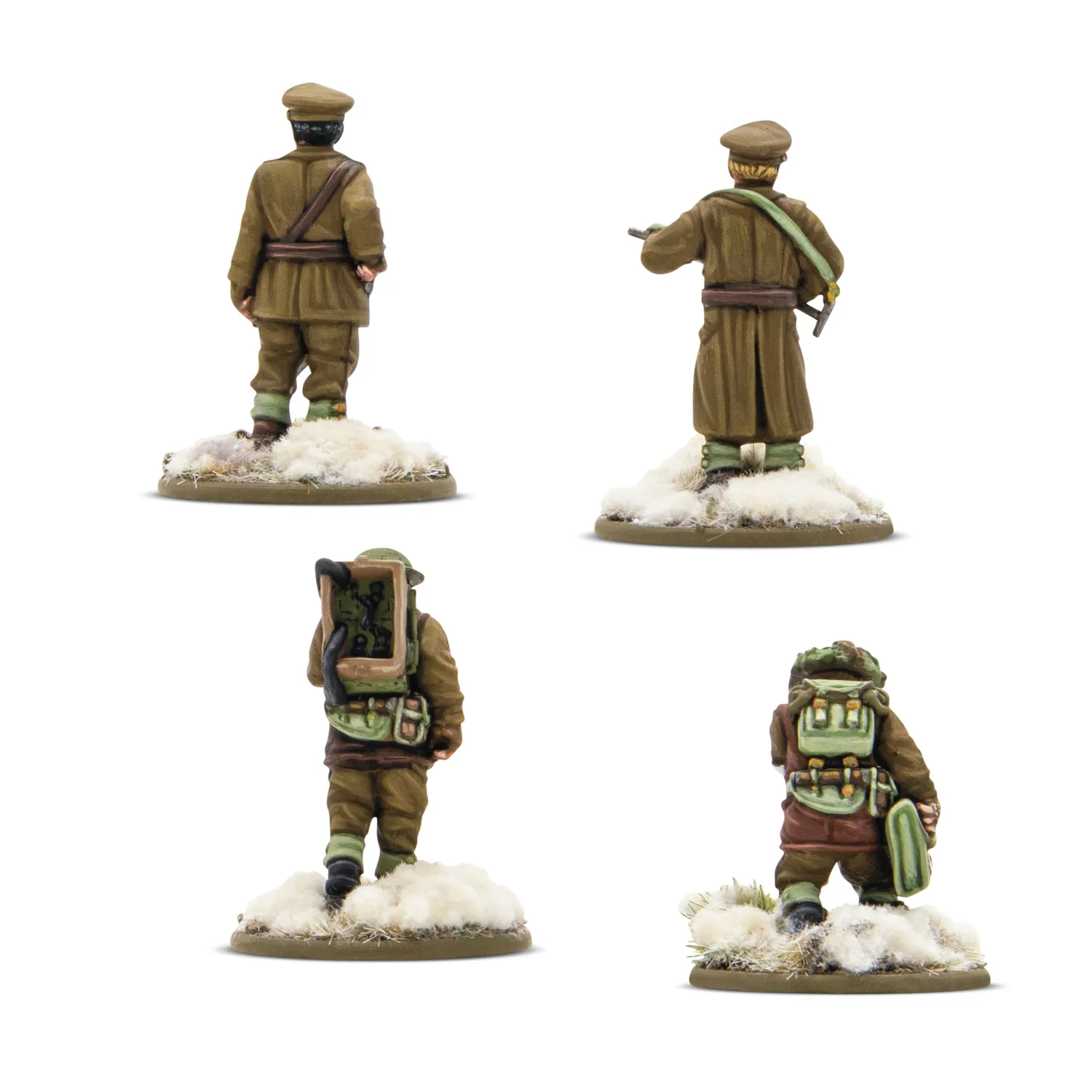 Bolt Action British Canadian Infantry Winter HQ figurines résine