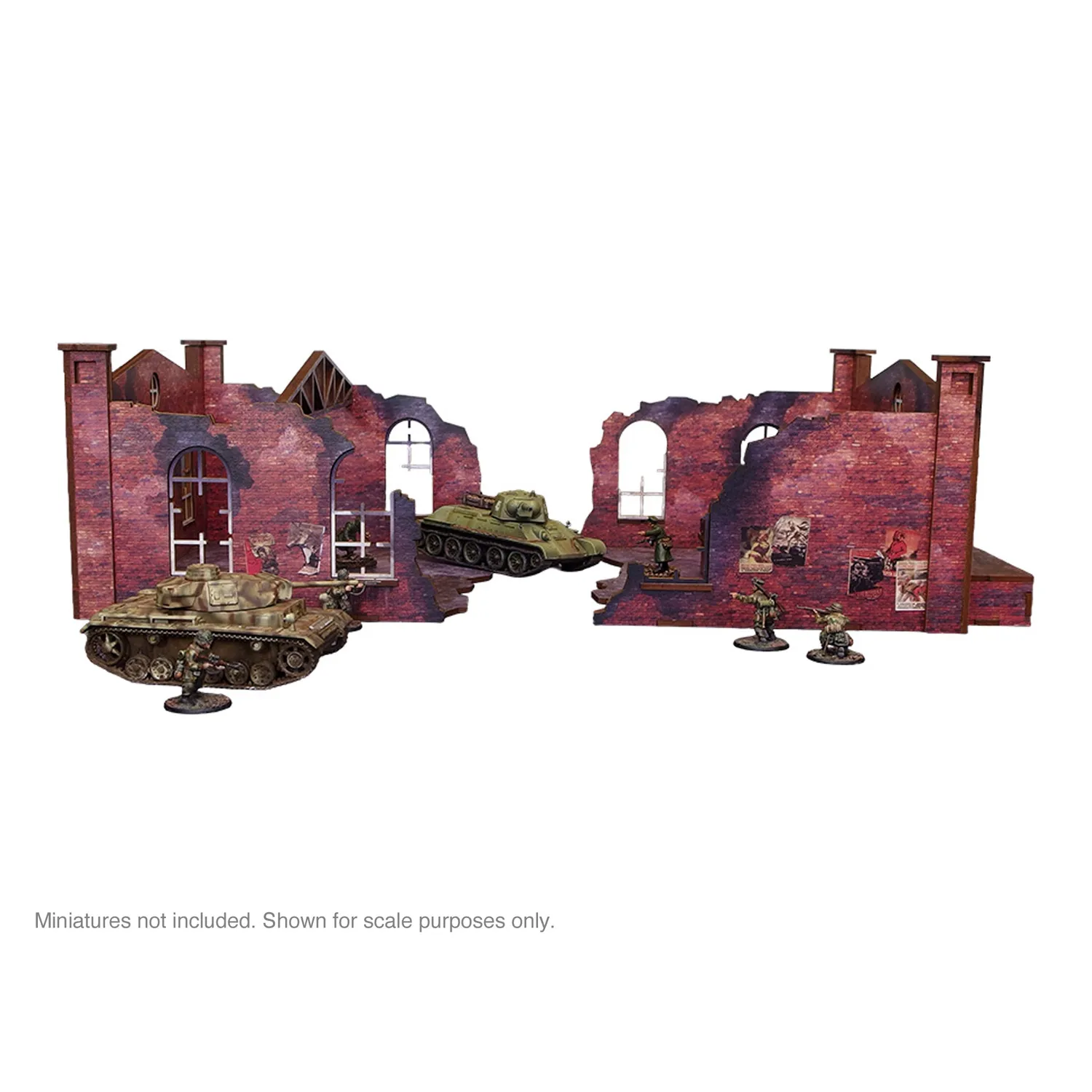 Bolt Action WW2 Ostfront Stalingrad Factory Bundle bâtiment ruiné prépeint