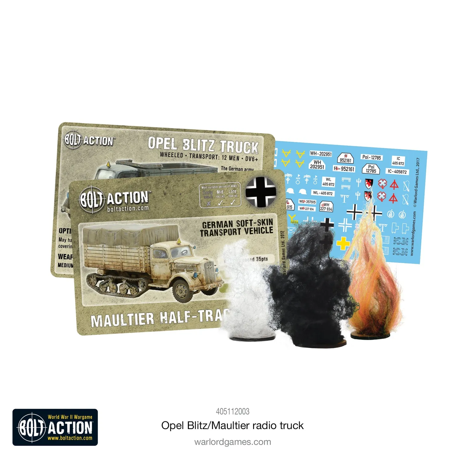 Warlord Games Bolt Action Opel Blitz Maultier camion radio 28mm