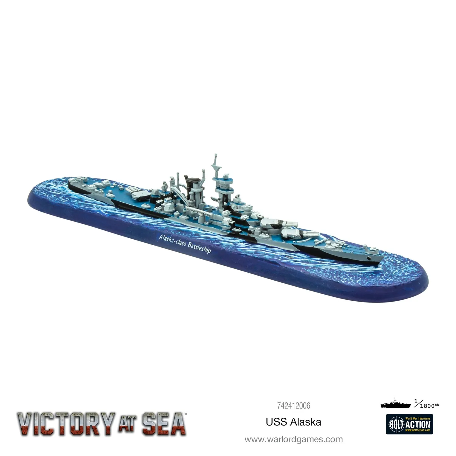 Bolt Action Victory at Sea USS Alaska navire résine