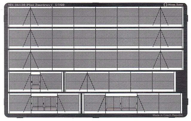 Albion Model Scene Chain fence with chain mesh gates 2m (1:160) clôture grillagée