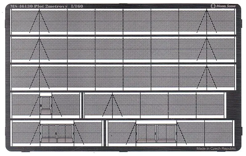 Albion Model Scene Chain fence with chain mesh gates 2m (1:160) clôture grillagée